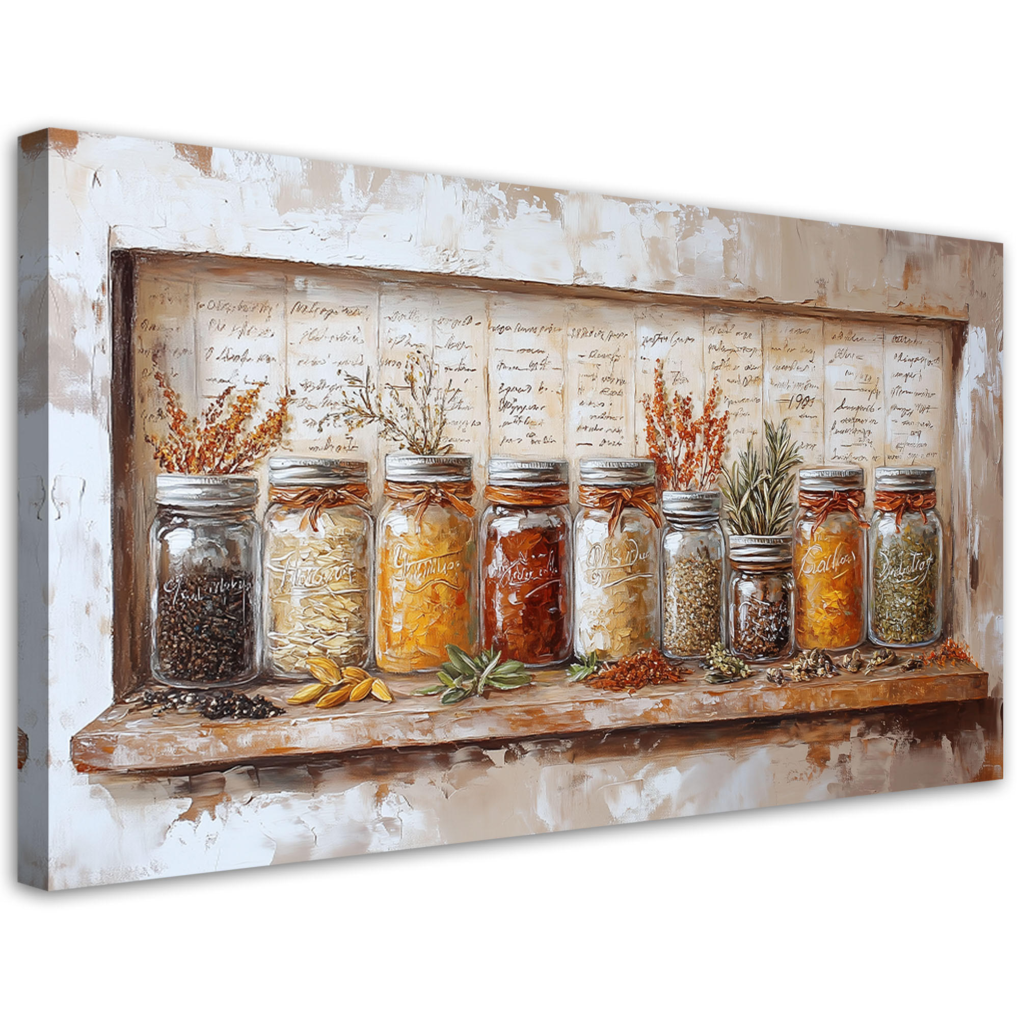 Feeby Leinwandbild Beige 80x40 cm