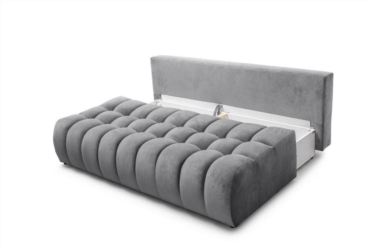 SCHLAFSOFA Nina - Grau, Holzwerkstoff/Textil (200/96/107cm) - Fun Möbel