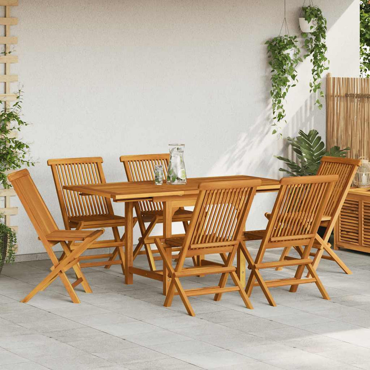 GARTENSET Yatman 7-teilig - Braun, Holzwerkstoff - Nettlife