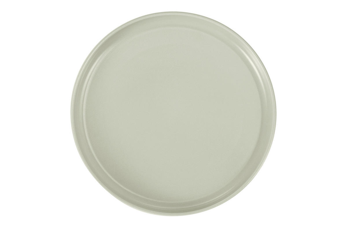 TELLER-SET VICTO 6-tlg Speiseteller, matt beige/grün/grau - Creme, Keramik (27cm) - KONSIMO®