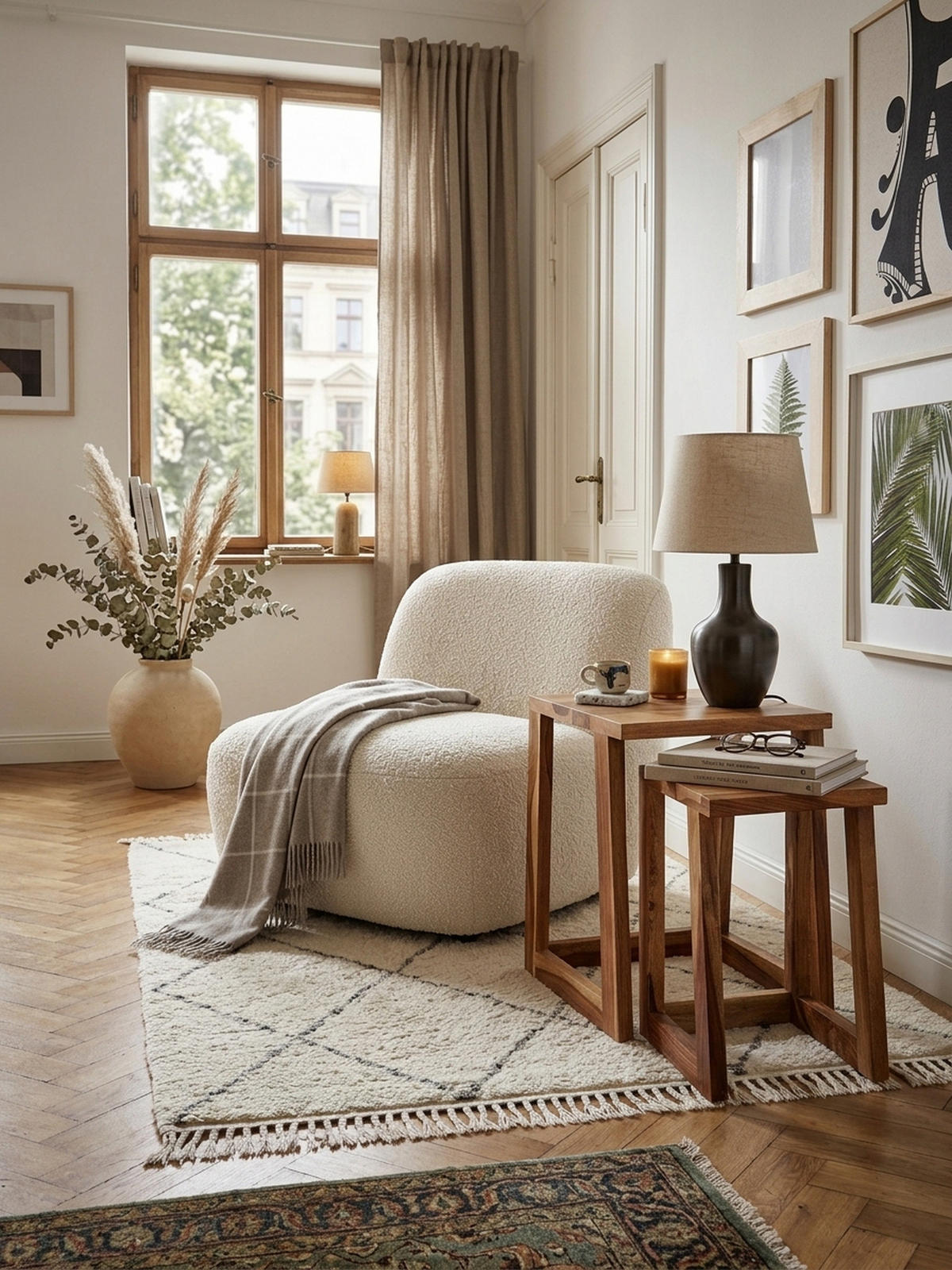 BEISTELLTISCH Set – 2-teilig Massivholz verschiedene Größen - Braun, Holz (36/36/50cm) - KADIMA DESIGN