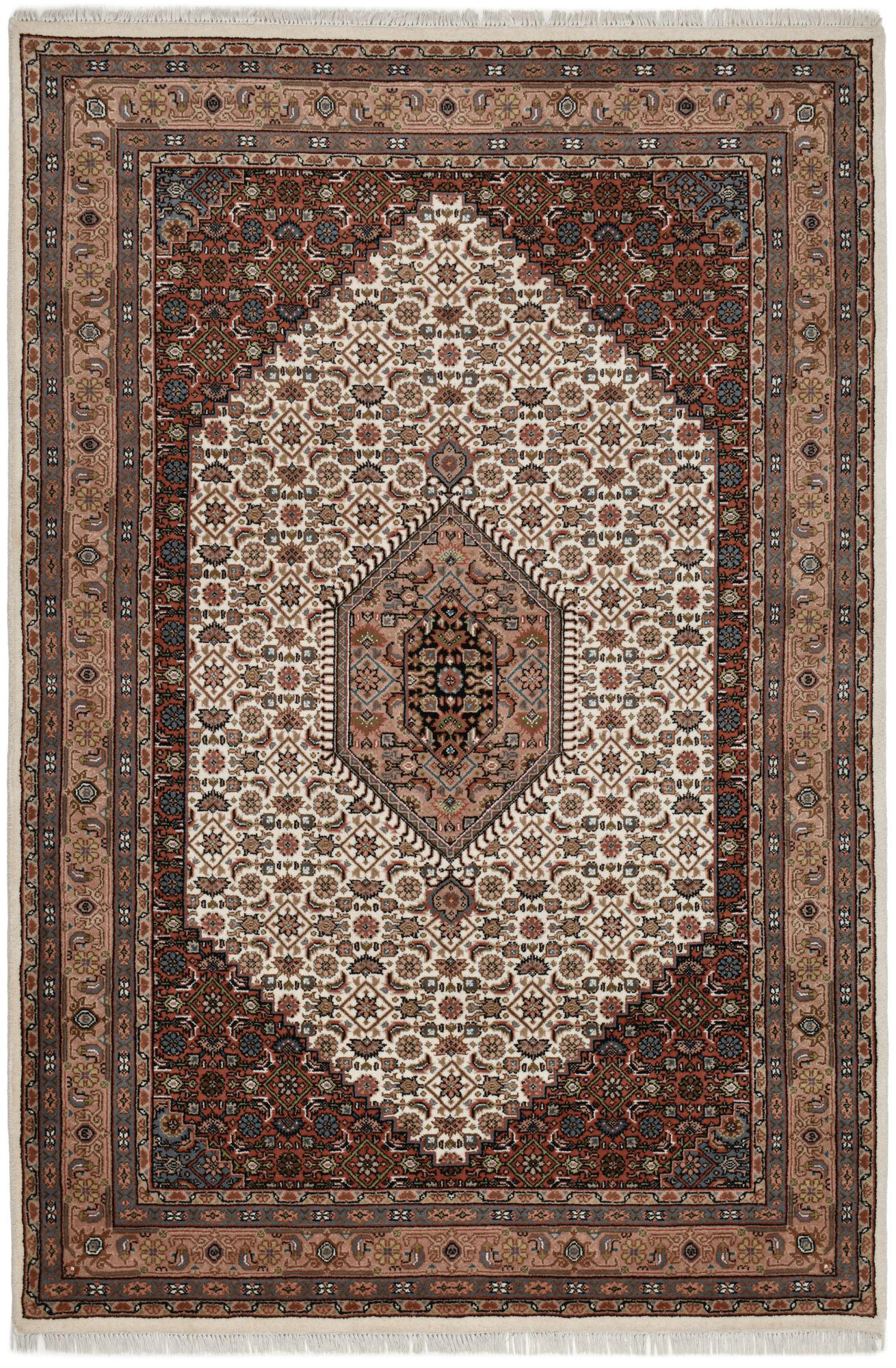 ORIENTTEPPICH Indo Bidjar, klassisch, strapazierfähig 250x350 cm - Creme, Textil (250/350cm) - Rug and Roll