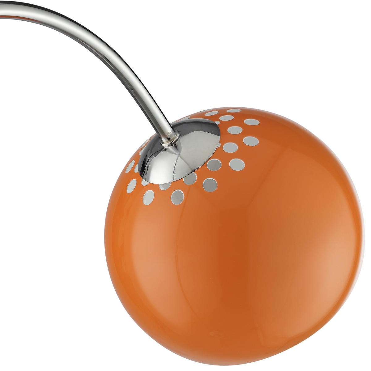 BOGENLEUCHTE Helen Chromfarben/Orange 51/23/170 cm - Multicolor, Metall (51/23/170cm) - Brilliant