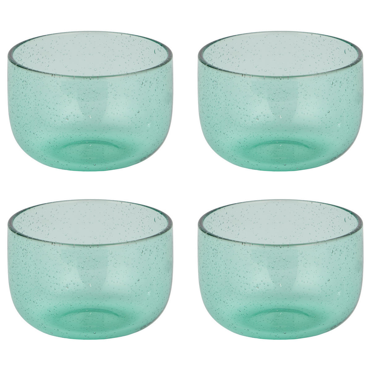 TEELICHTER (4er-Set) Watercolour Ø 8 cm - Türkis, Glas (6cm) - Butlers