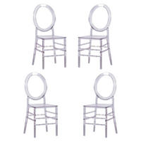 STÜHL-SET 4 Stück Kunststoff Transparent - Transparent, Kunststoff (39/90/41cm) - Nest Dream