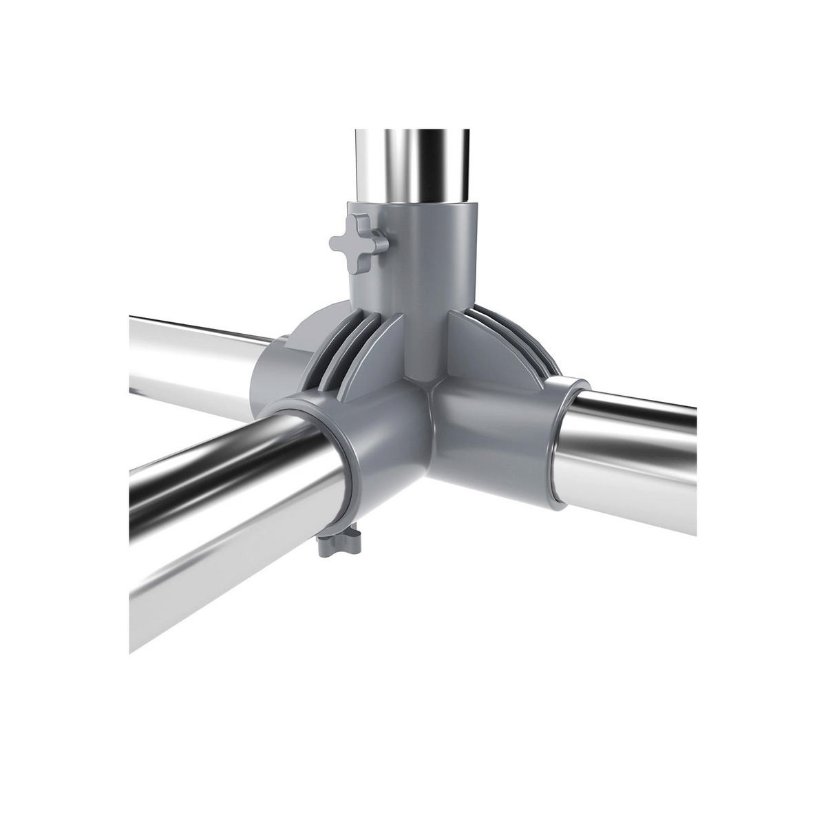 KLEIDERSTÄNDER - Grau, Metall (44/165/150cm) - Hansiro