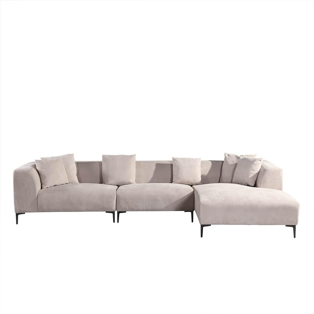 ECKSOFA TORINO - 344 x 178 cm Beige Rechts - Beige, Kunststoff (344/178cm) - Home Deluxe