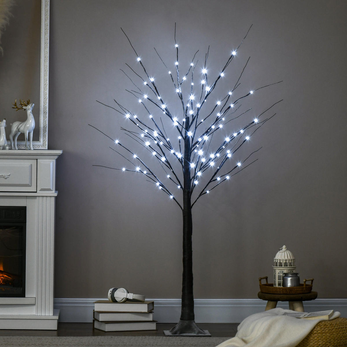 WEIHNACHTSBAUM Braun 22.0/22.0/150.0cm - Braun, Kunststoff (22/150/22cm)