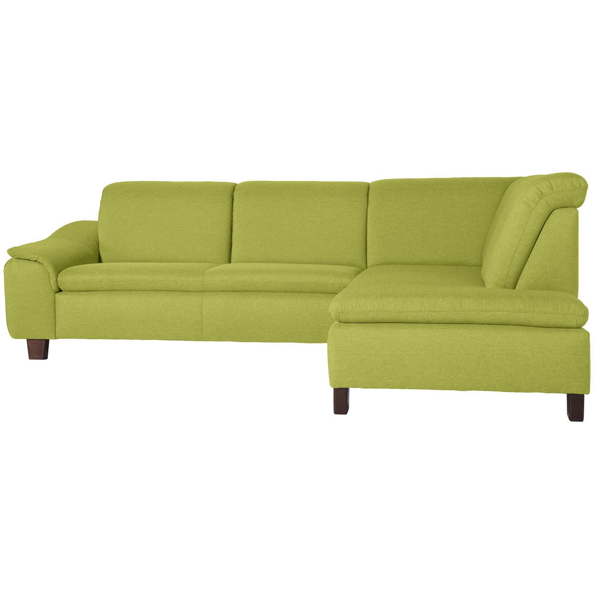 ECKSOFA mit Ottomane rechts Kaylil Flachgewebe apfel - Apfelbaumfarben, Kunststoff (187/247cm) - 58aufmkessel