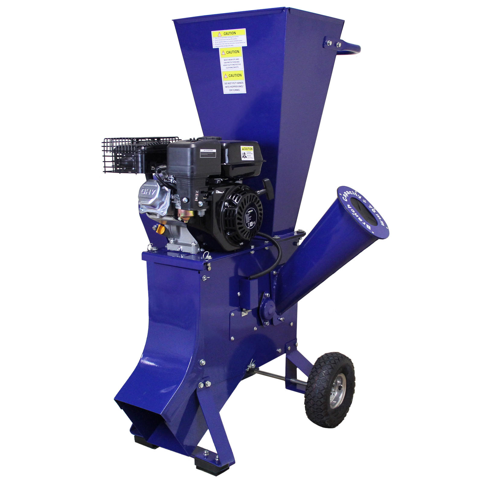 HOLZHÄCKSLER 7PS - Blau, Metall (74/134/94cm) - T-Mech