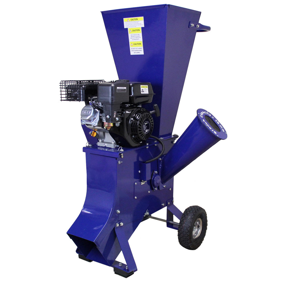 HOLZHÄCKSLER 7PS - Blau, Metall (74/134/94cm) - T-Mech