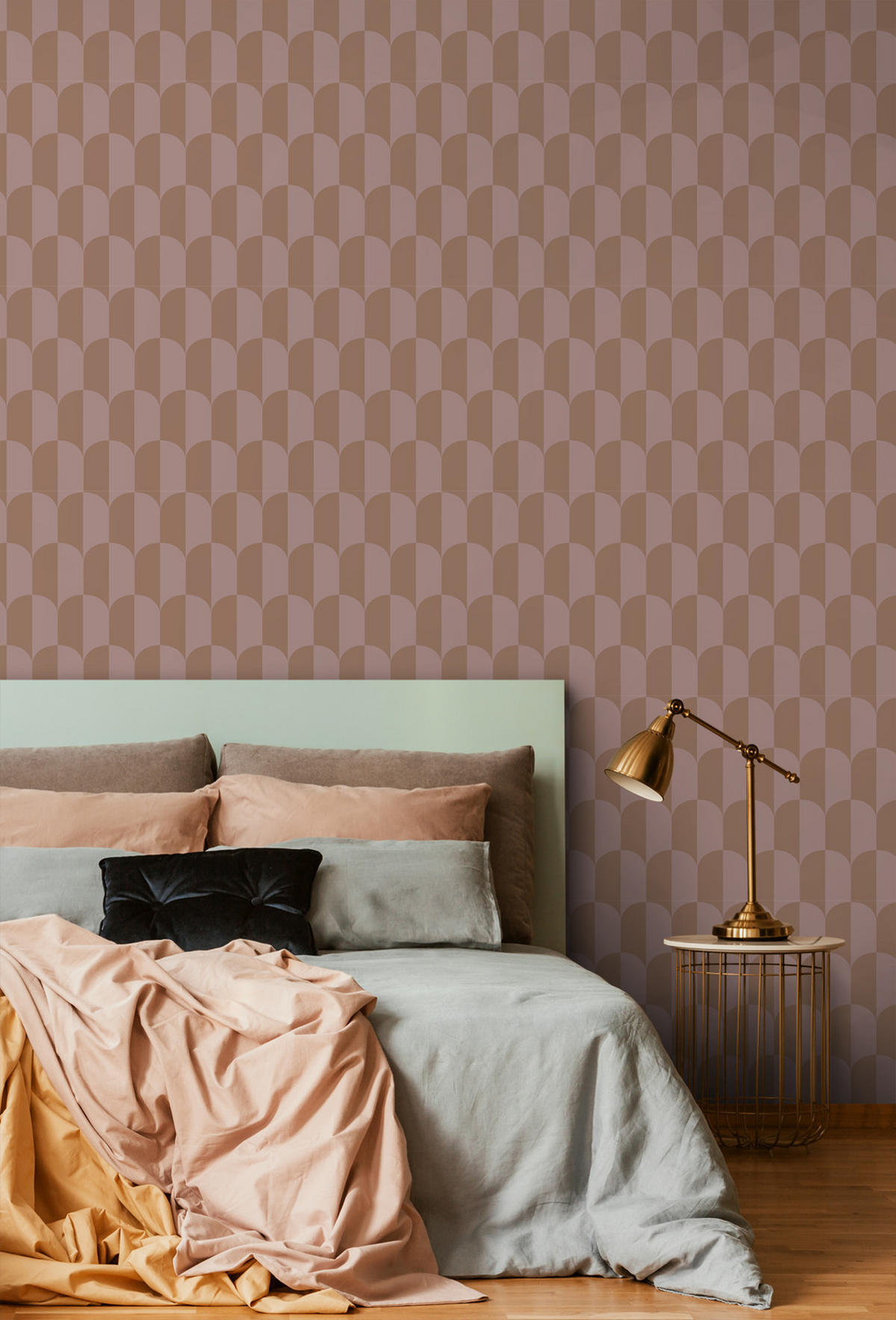 TAPETE Art Decó Muster 53 cm x 10.05 m - Pink, Papier (53/1000cm) - ESTAhome