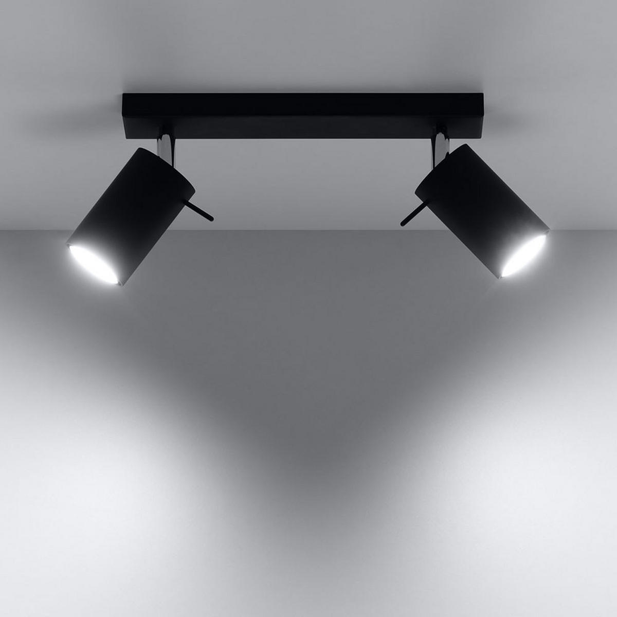 DECKENLEUCHTE Stahl Schwarz RING 2 - Schwarz, Metall (30/8/15cm)