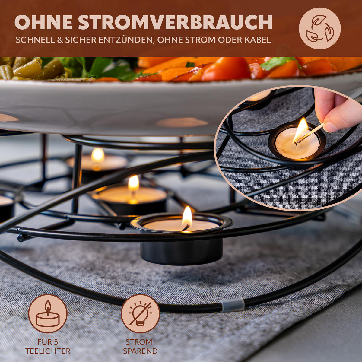 SPEISEWÄRMER, schwarz - Schwarz, Metall (30/8cm) - bremermann