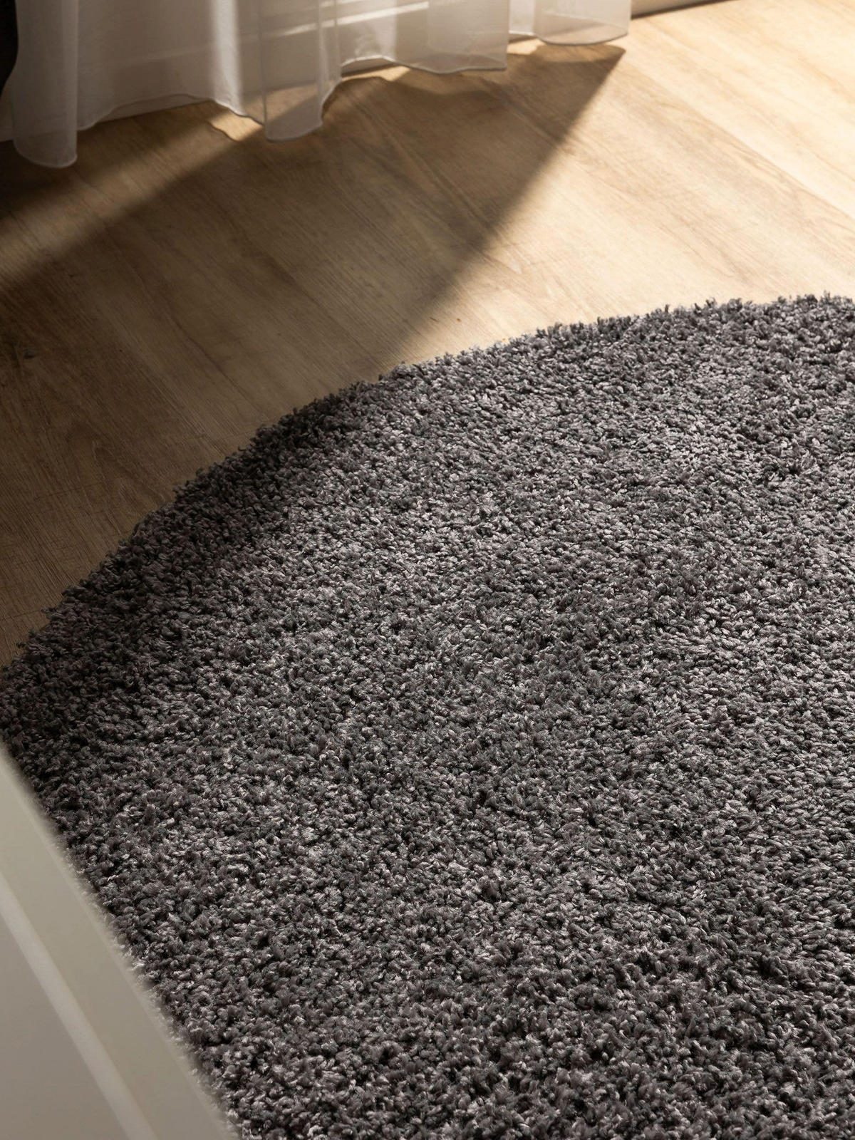 HOCHFLORTEPPICH Soho Grau ø 250 cm rund - Grau, Kunststoff (250/250cm) - benuta