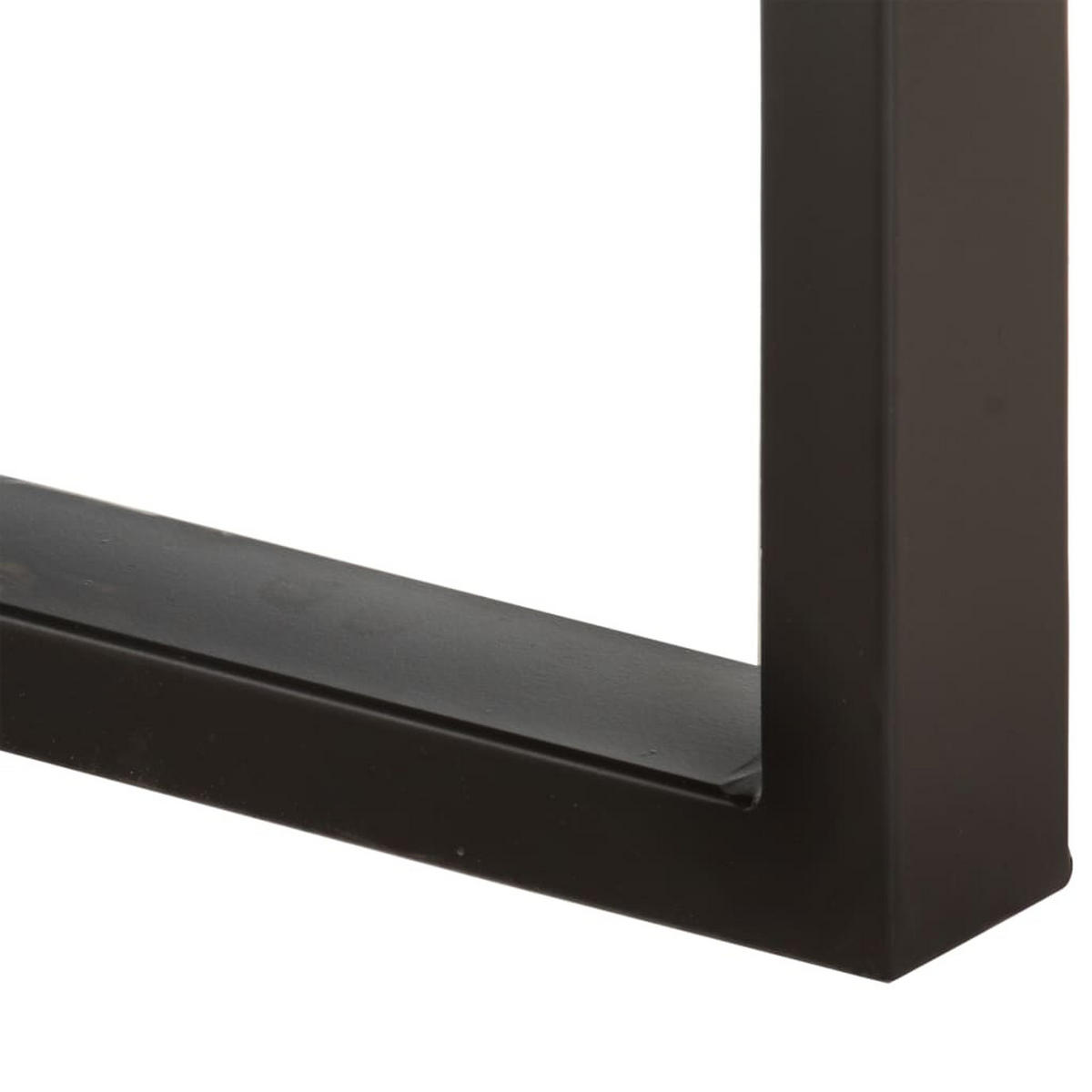 SITZBANK 110 Cm Raues Mango-Massivholz Und Stahl - Braun, Holz (110/46/35cm) - vidaXL