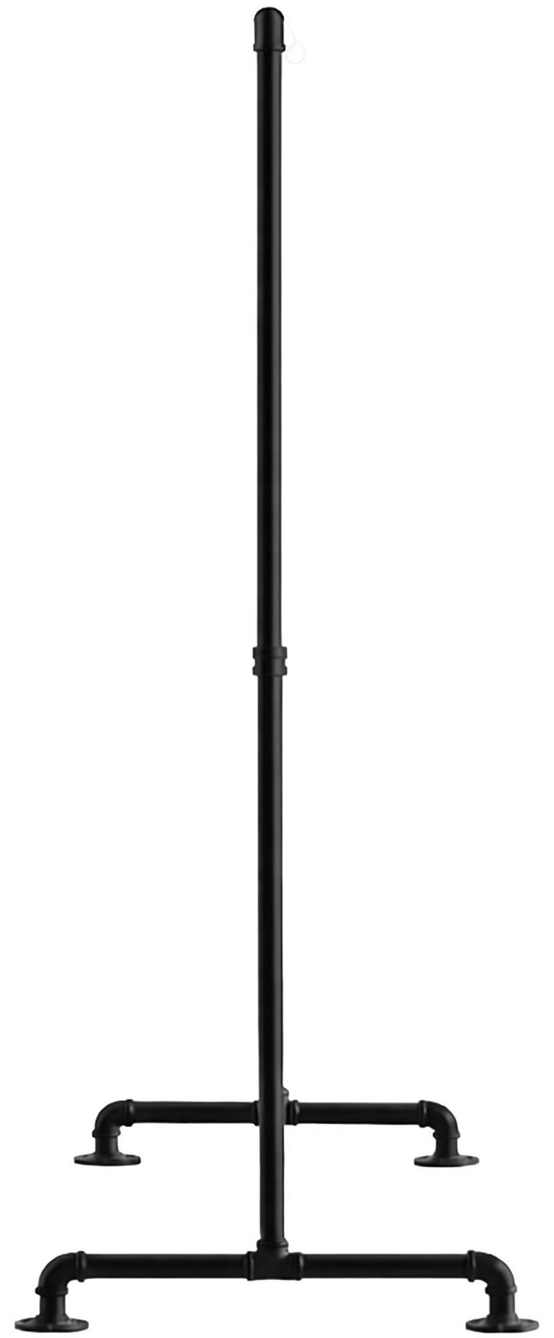 KLEIDERSTÄNDER Moritz 150x55x150cm Metall Schwarz Kleiderstange - Schwarz, Metall (150/150/55cm) - DELUKE