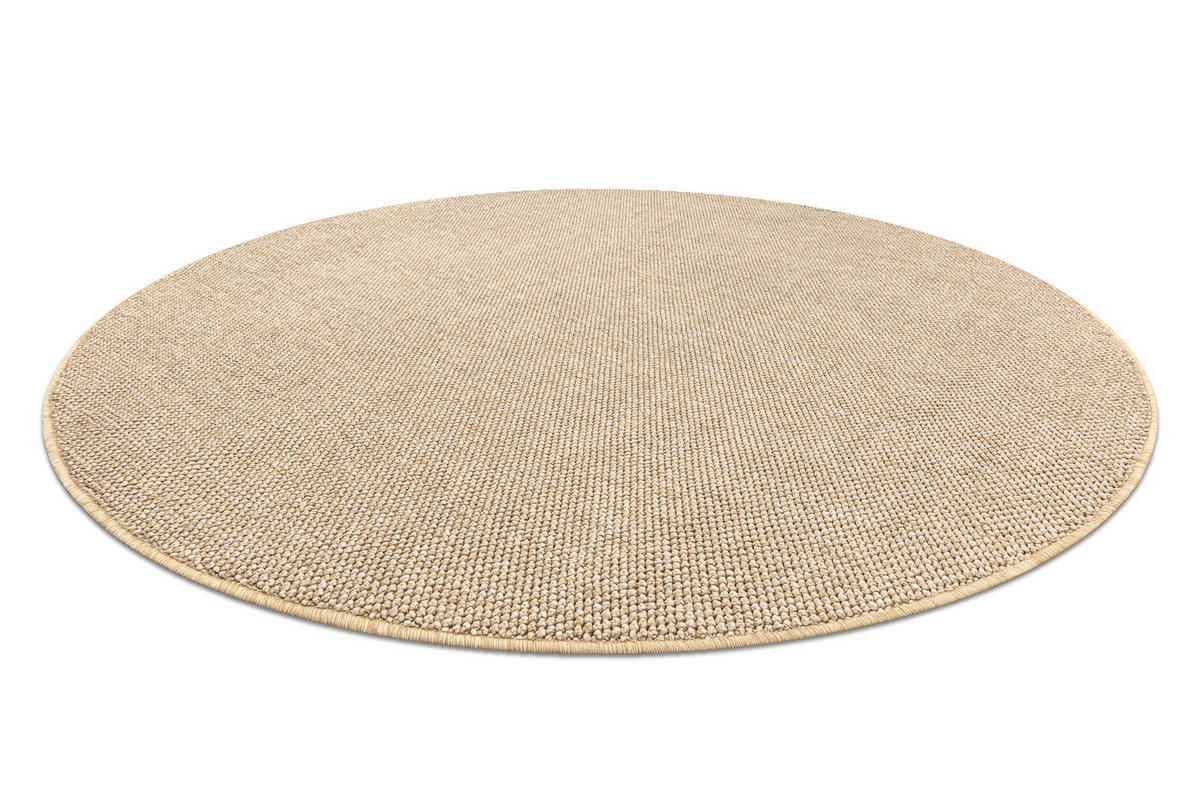 COVOR CASABLANCA LOOM cerc bej, bucla, moale interior și exterior 150 cm - bej, material textil (150/150cm) - rugsX