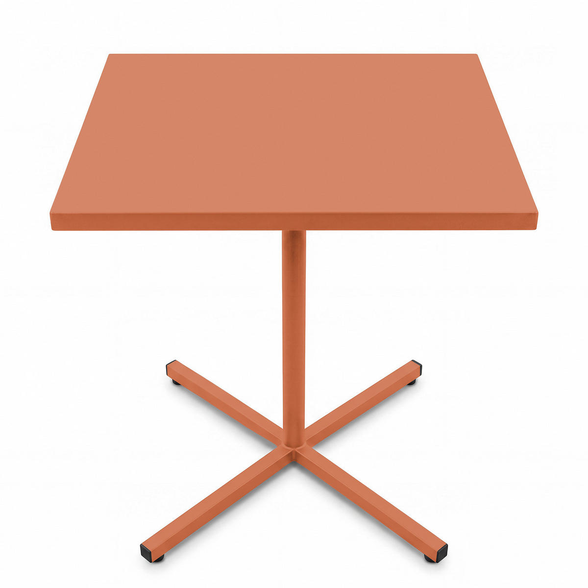 KLAPPTISCH - Stahl - Terracotta, Metall (60/60/74cm) - home24