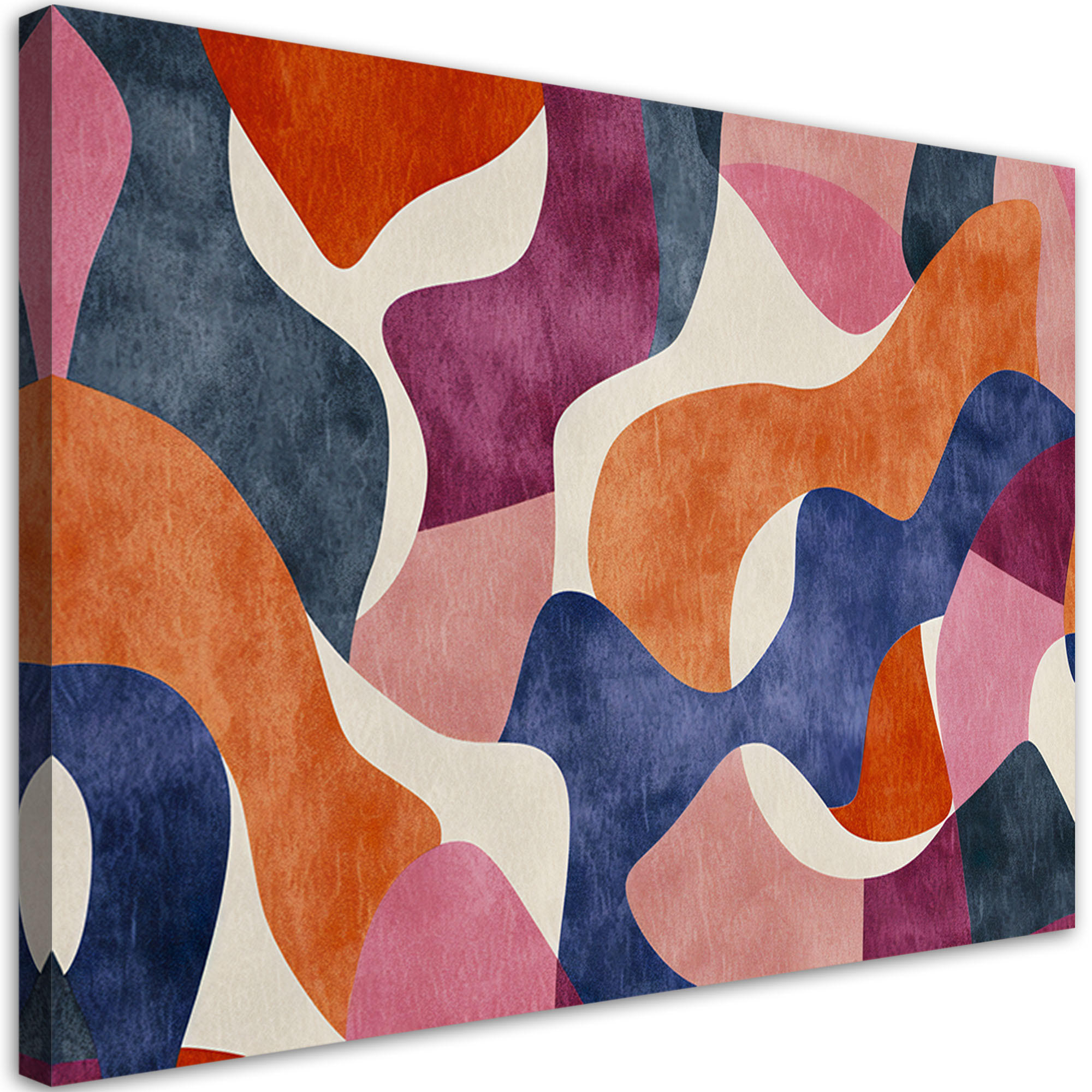 LEINWANDBILD Vintage bunte Abstraktion 120x80cm - Multicolor, Textil (120/80cm) - Feeby