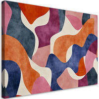LEINWANDBILD Vintage bunte Abstraktion 120x80cm - Multicolor, Textil (120/80cm) - Feeby