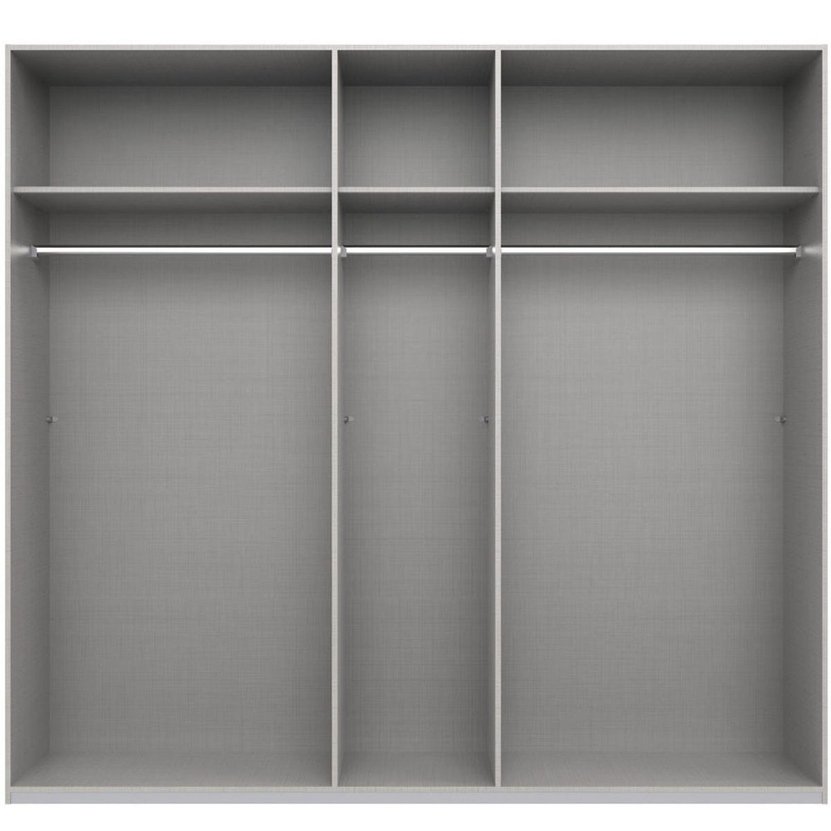 DREHTÜRENSCHRANK Kreta weiß / graphit 225 / 58 / 208cm - Graphitfarben/Weiß, Holz/Holzwerkstoff (225/208/58cm) - Wimex