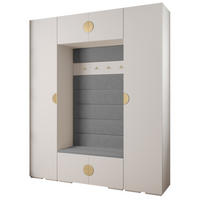 GARDEROBEN-SET 236,7/200/47 - Goldfarben/Weiß, Holz/Kunststoff (200/236.7/47cm) - Abiks Möbel