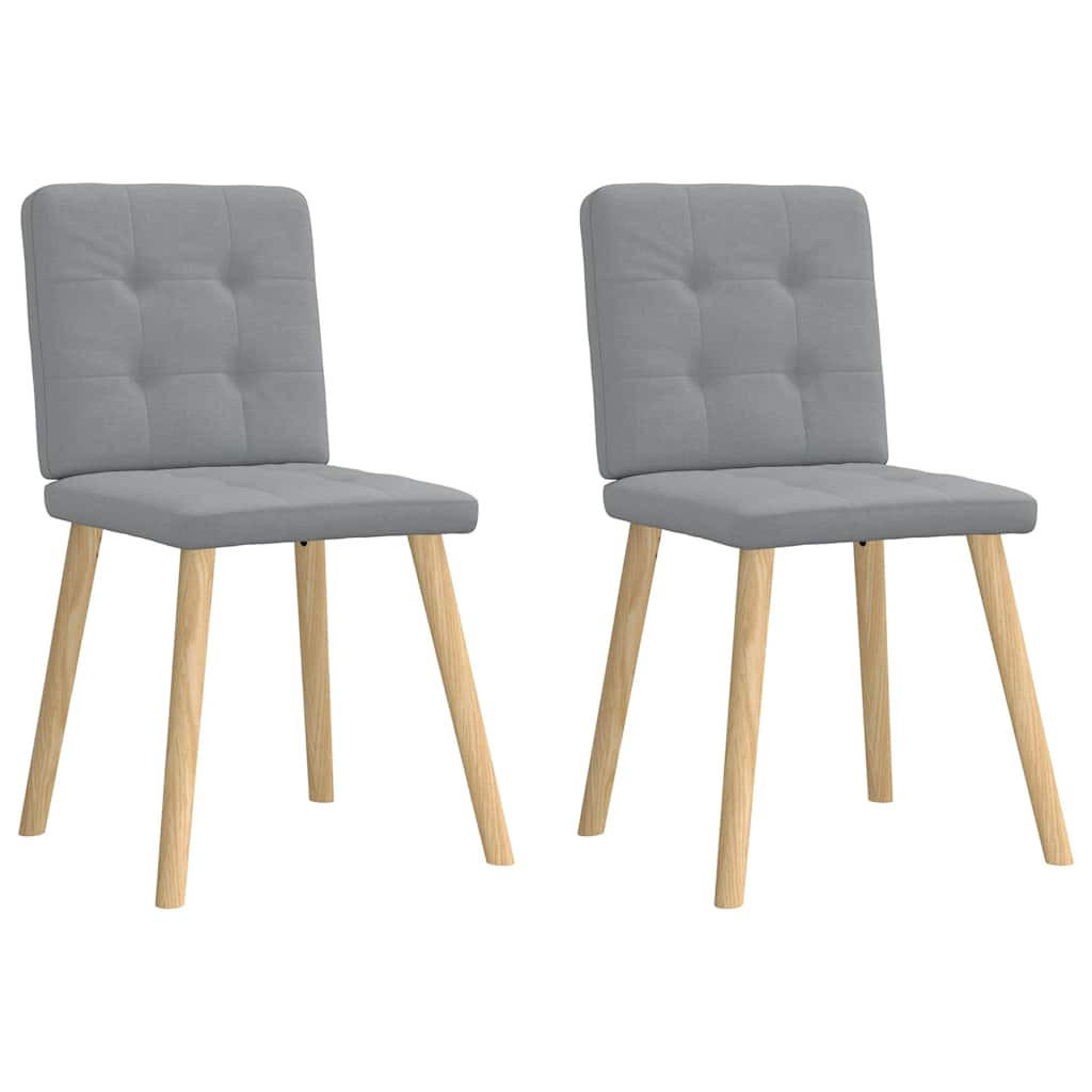 ESSZIMMERSTÜHLE 2 Stk. Hellgrau Stoff 45*54*86cm - Grau, Metall (45/86/54cm) - ZMH