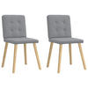 ESSZIMMERSTÜHLE 2 Stk. Hellgrau Stoff 45*54*86cm - Grau, Metall (45/86/54cm) - ZMH