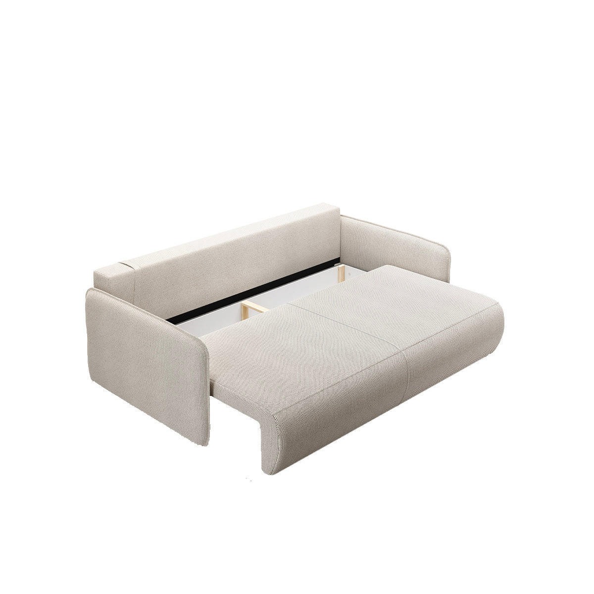 POHOVKA Claudio 3MÍSTNÁ Světle šedá - šedá, dřevo (216/86/105cm) - Petits-meubles