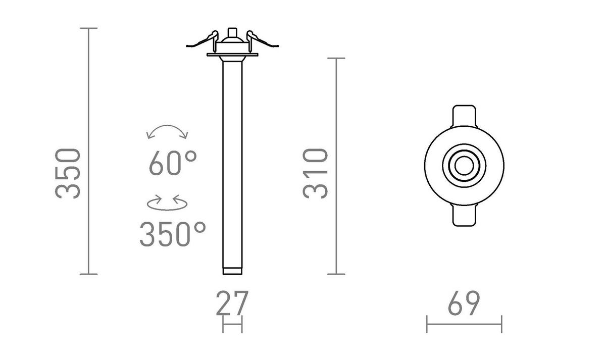 EINBAULEUCHTE LUMIS 31 DIMM Weiß 10 W - Weiß, Metall (69/69/31.5cm) - Rendl