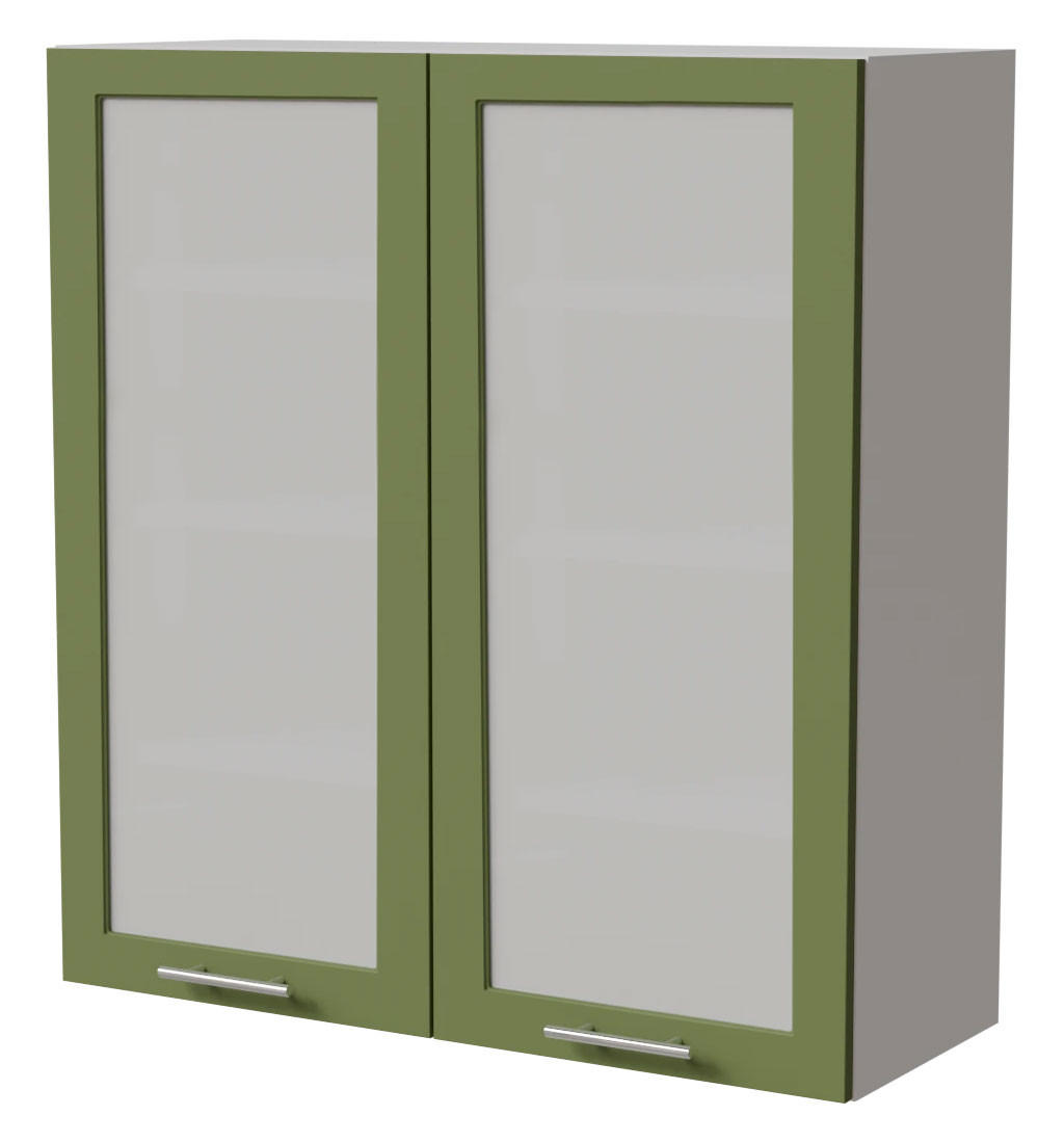 HÄNGESCHRANK Brerra W4S/90 Weiß / RAL 6025 farngrün Matt 90 / 32,5 / 96cm - Weiß/Grün, Holz/Holzwerkstoff (90/96/32.5cm) - Feldmann-Wohnen
