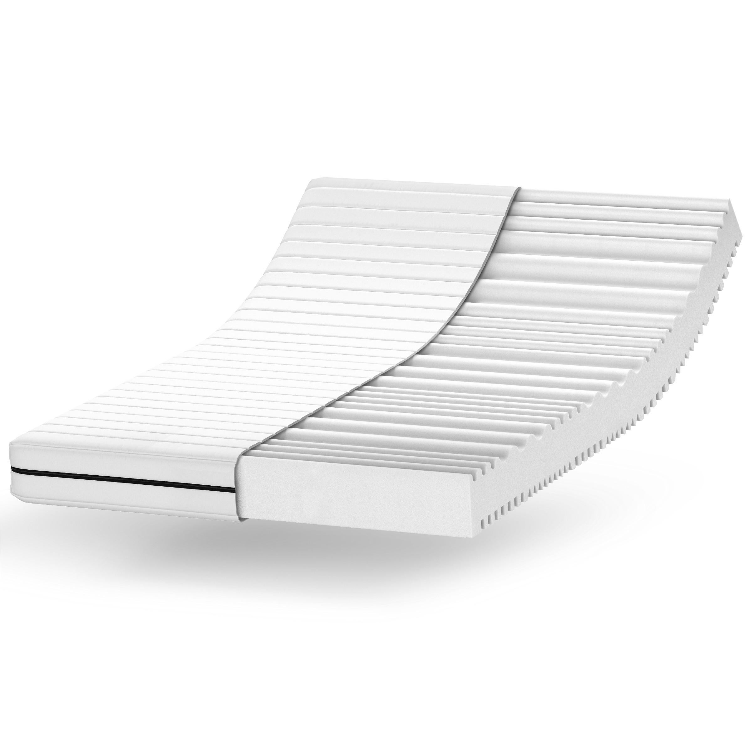 KALTSCHAUMMATRATZE 100x200 cm 7-Zonen Matratze mit H2+H3 - Höhe 18cm - Weiß, Textil (100/200cm) - Mister Sandman