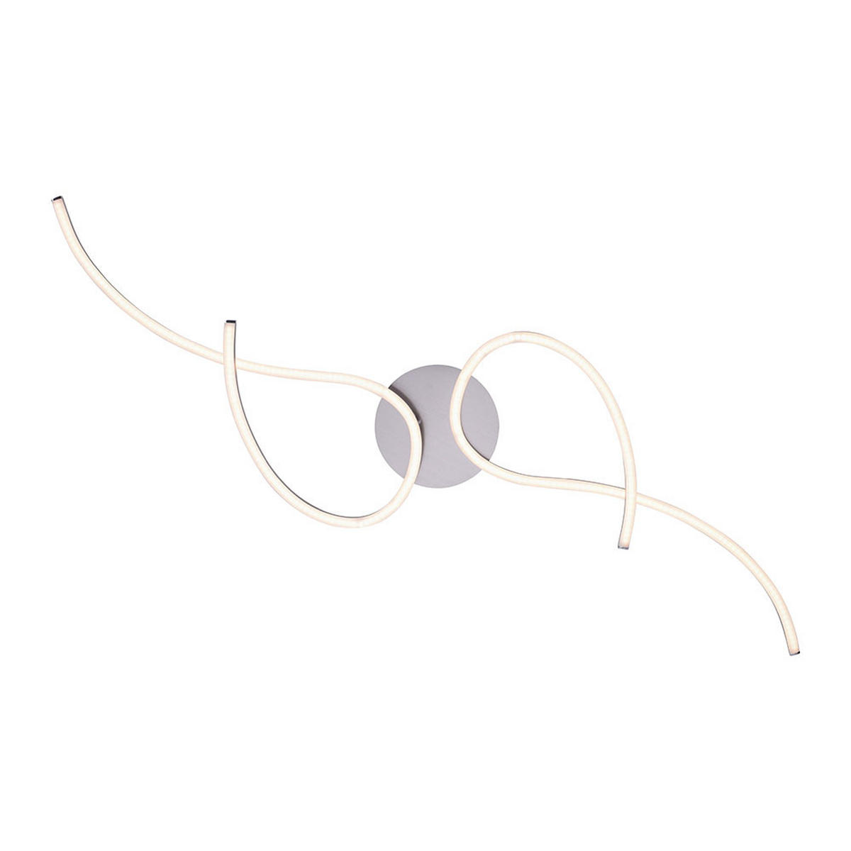 LED DECKENLEUCHTE Metall Silber TYLER - Silberfarben, Metall (128/38/9cm)