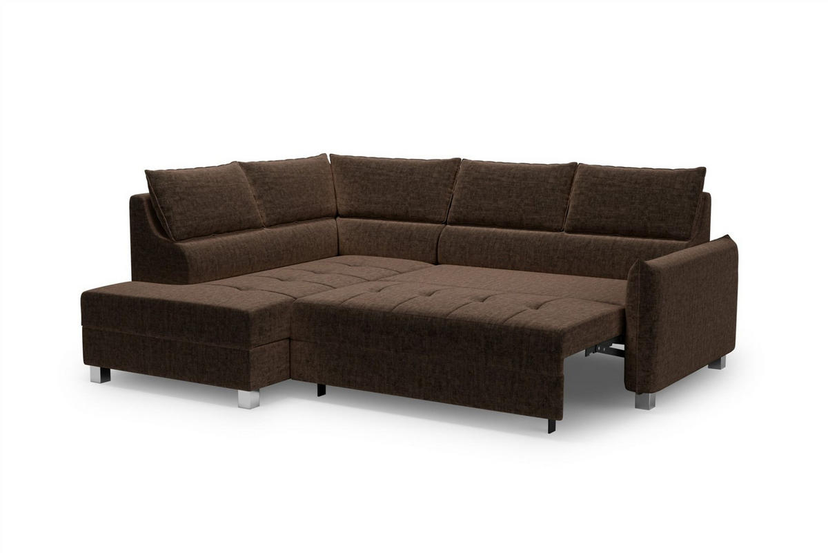 ECKSOFA Marno - Braun, Holzwerkstoff/Textil (260/200cm) - Fun Möbel