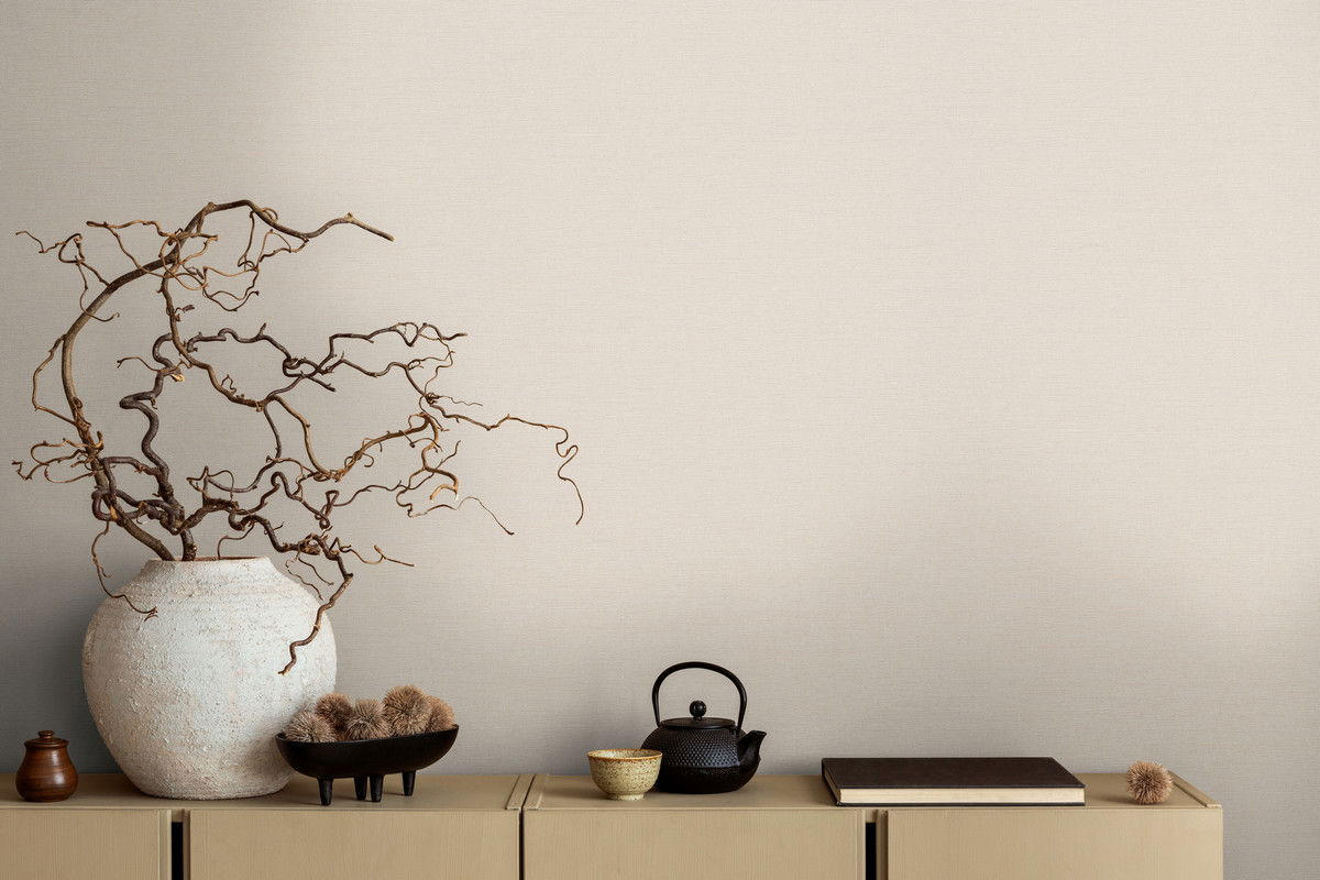 VLIESTAPETE Beige 53/1005 cm - Beige, Textil (53/1cm) - KUNSTLOFT