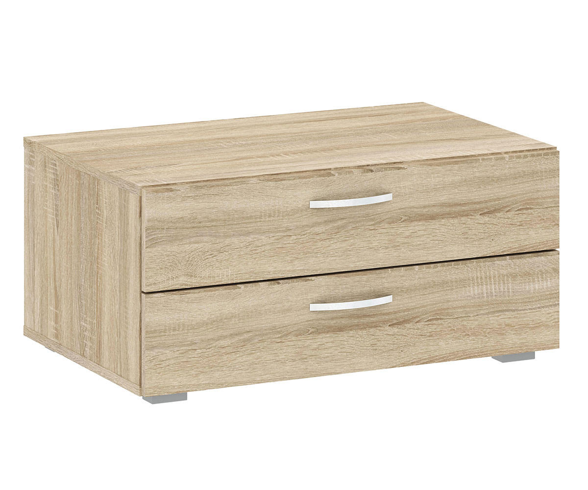 KLEIDERSCHRANKUNTERSATZ Basic Eiche Sonoma 74 / 52 / 35 cm - Silberfarben/Braun, Holz/Holzwerkstoff (74/35/52cm) - Feldmann-Wohnen