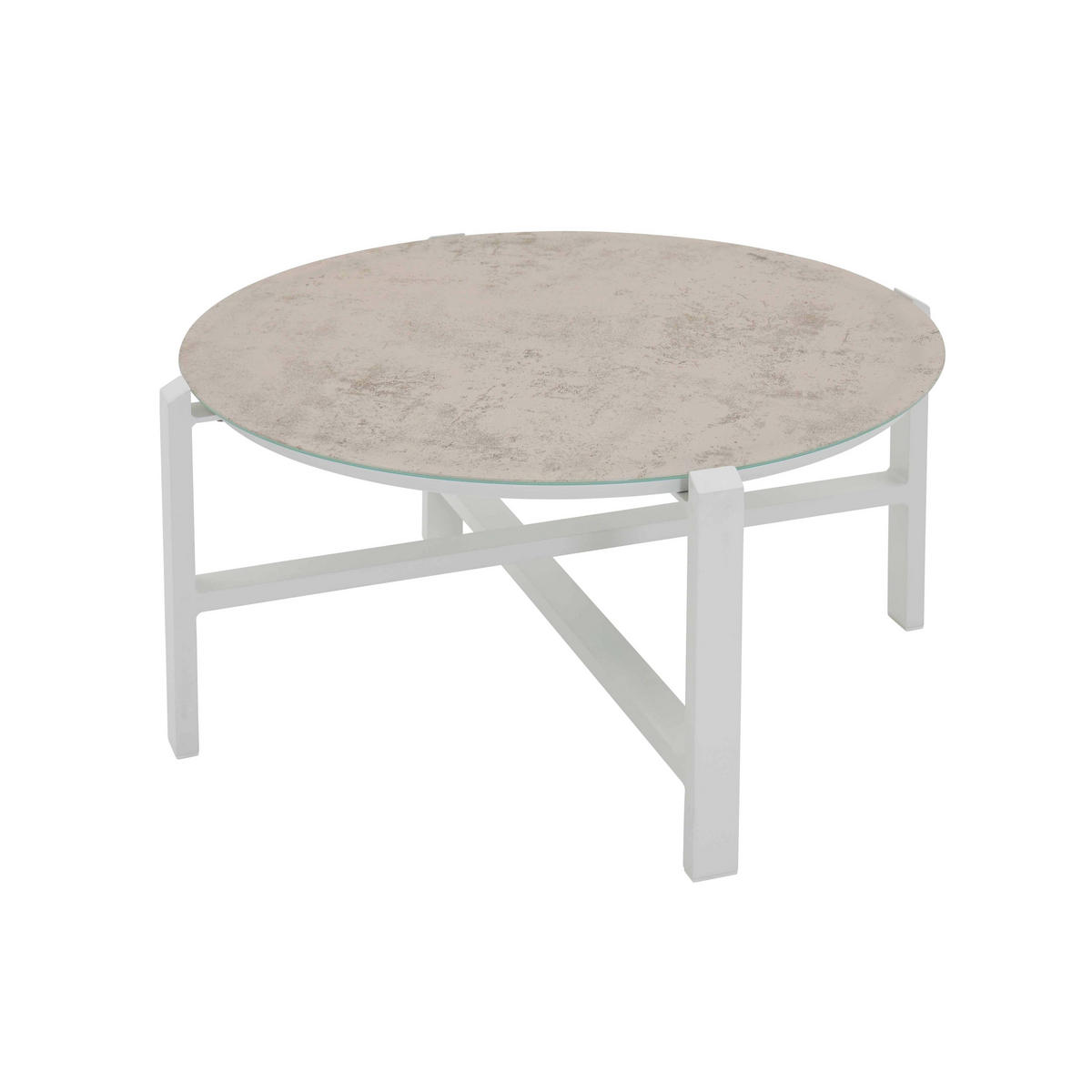 GARTENSET 4-tlg., Weiß - Weiß, Metall - Oviala