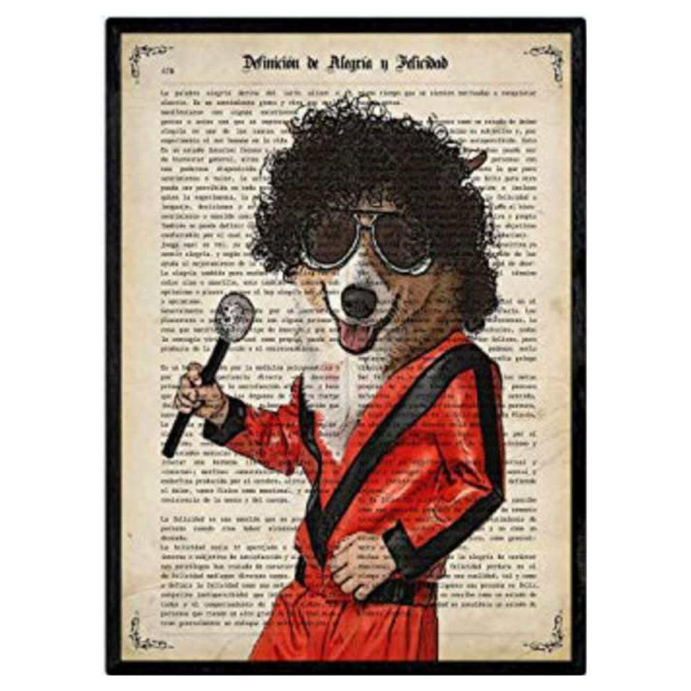 POSTER Hund POSTER Michael Jackson . A4 Rahmenlos - Klar, Papier (29.7/5/21cm) - Nacnic