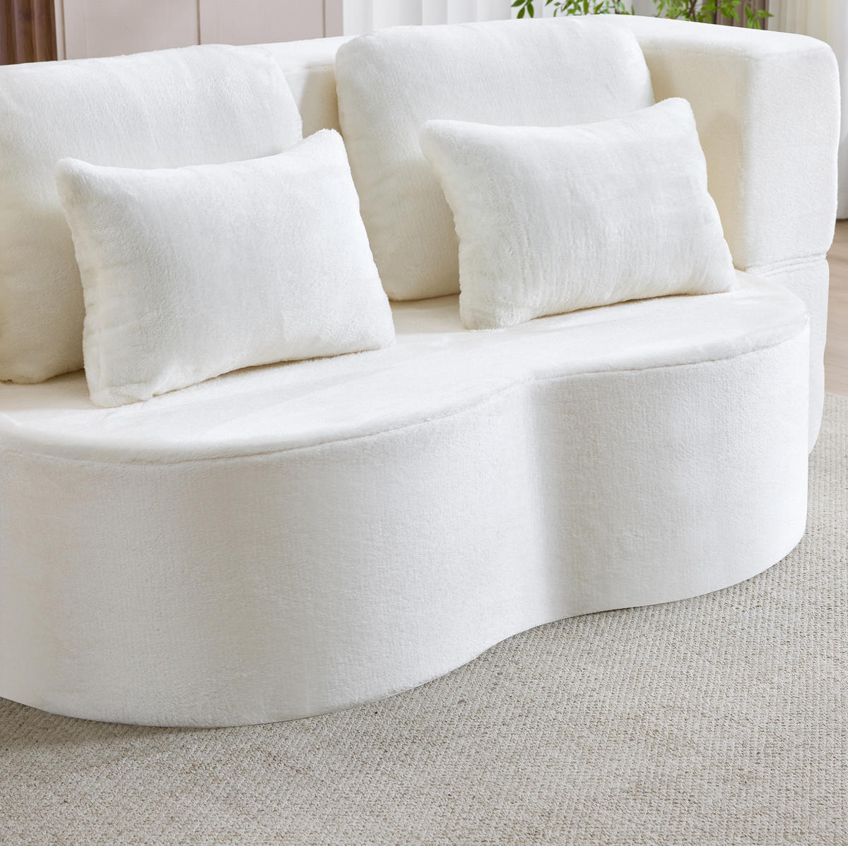 SCHLAFSOFA aus Schaumstoff und Federkern Weiß faltbar, modular und vielseitig nutzbar - Weiß, Kunststoff (198/76/60cm) - Modfu