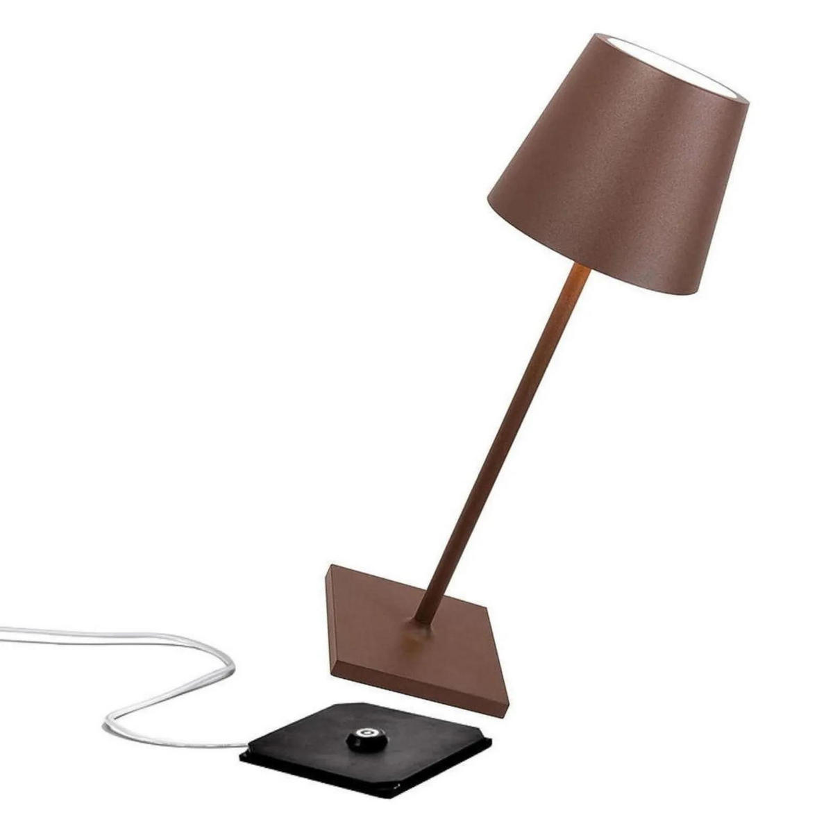 AKKULEUCHTE Poldina L desk Rostfarbig - Rostfarben, Metall (8.25/8.25/49.7cm) - click-licht