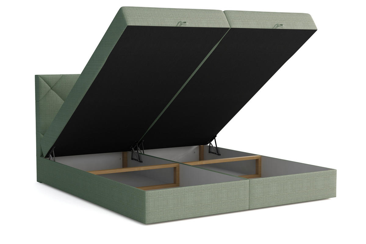 BOXBETT Panama 140x200 Grün - Grün, Textil/Metall (140/200cm) - VLR BEDS