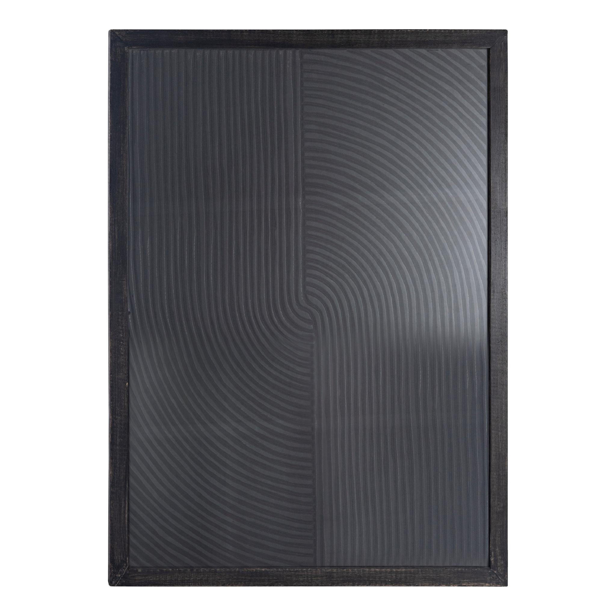 WANDPANEEL Elasah Schwarz 76/3/102cm - Schwarz, Holz (3/102/76cm) - PTMD Collection