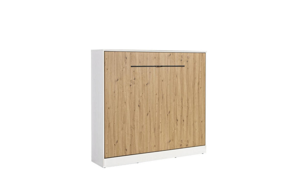 SCHRANKBETT Perfekt 160x200 Ein Horizontales Vereint Eiche + Schwarz - Mooreichefarben/Eichefarben, Holz/Holzwerkstoff (160/200cm) - Kaiser Möbel
