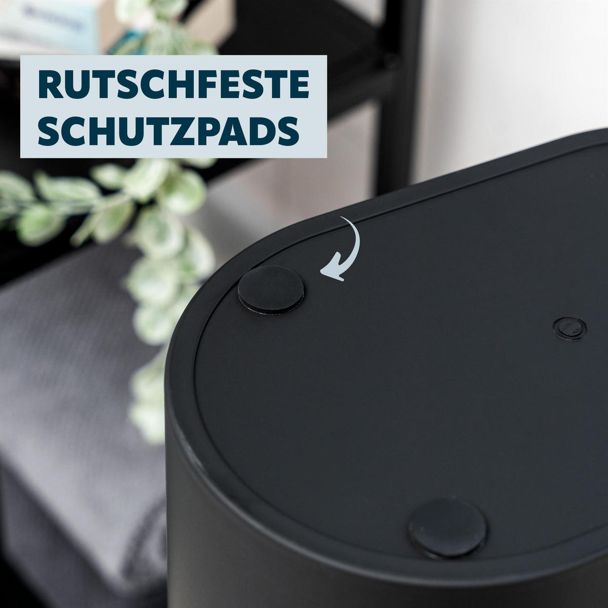 KOSMETIKEIMER, schwarz, Kunsstoff - Schwarz, Kunststoff (25.5/24.5/16.5cm) - eluno