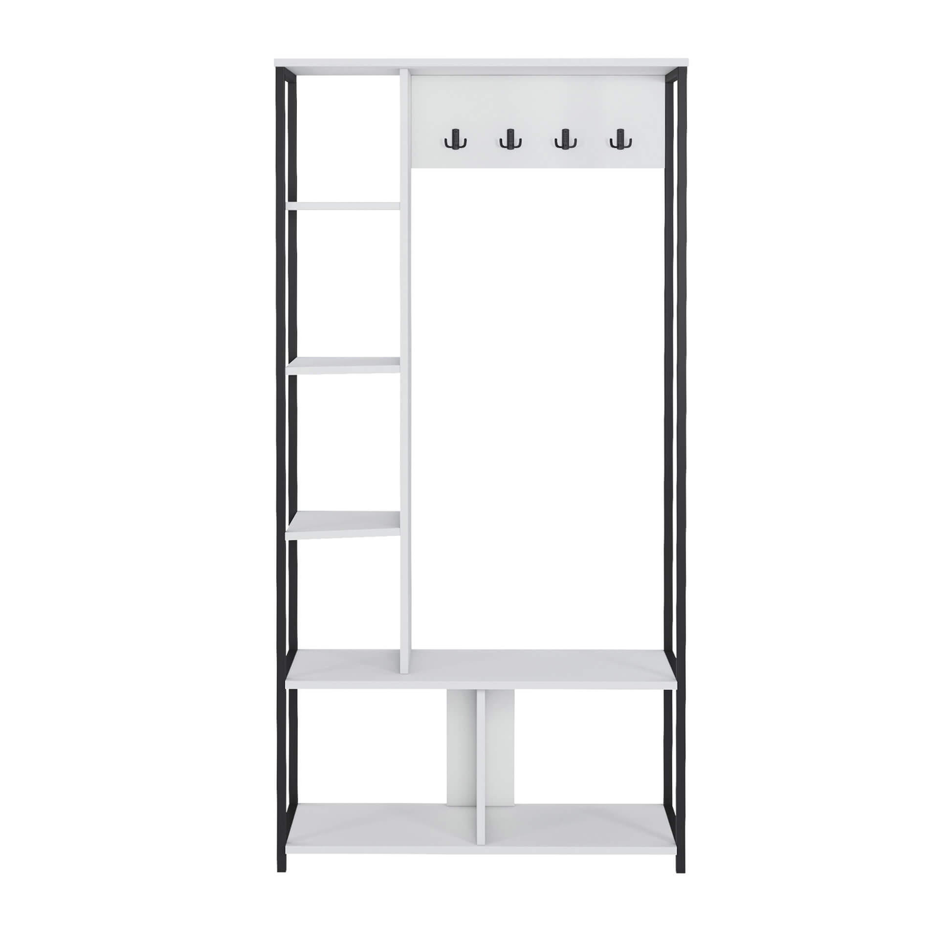 Mobili Rebecca Garderobe Weiß 90x182x35 cm