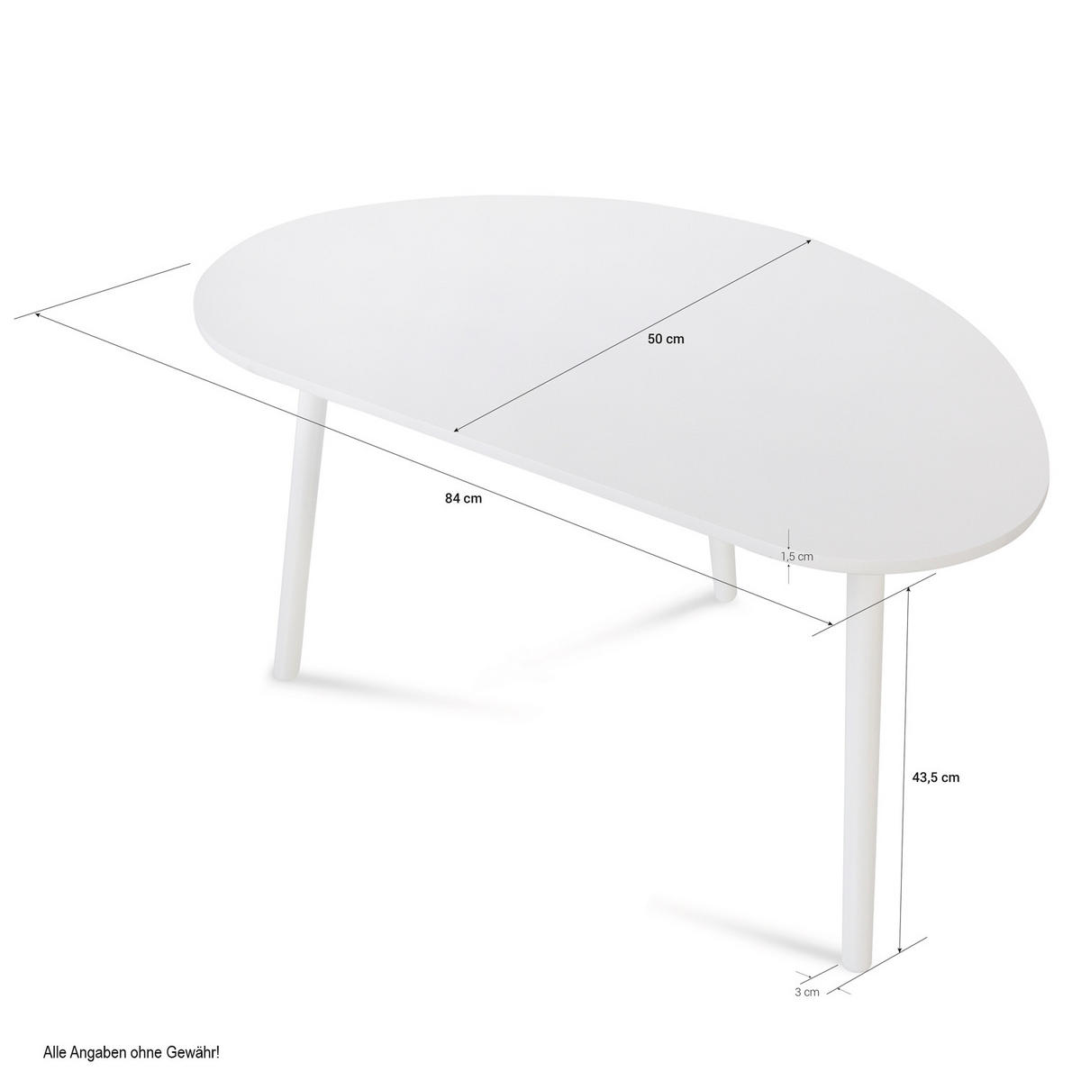 COUCHTISCH Kiefer 84/43 cm Weiß - Weiß, Holz (50/84/43cm) - Homestyle4u