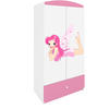KINDERKLEIDERSCHRANK Elfe II - Hellrosa, Holzwerkstoff (90/175/52cm) - RAUMHIRSCH FURNITURE
