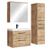 BADMÖBEL-SET Florence 4 Teile Kastanien Eiche - 60 x 35 x 51 cm - Kastanienfarben/Eichefarben, Holz (60/51/35cm) - Badplaats