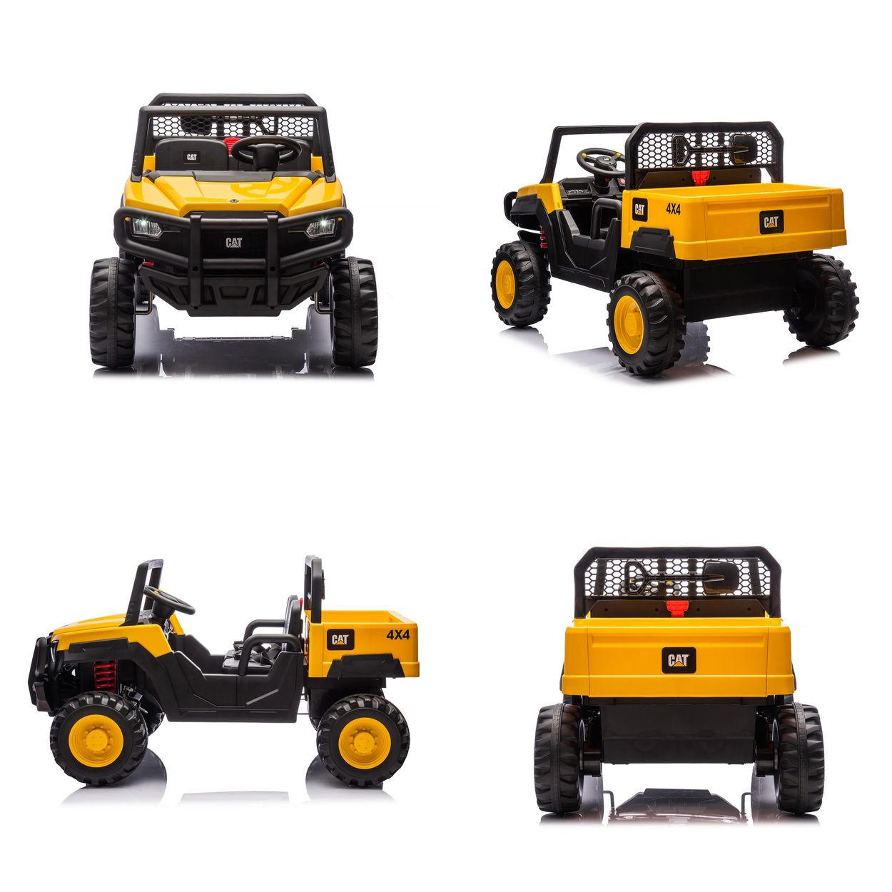 ELEKTROBUGGY CAT UTV Doppelsitzer gelb Elektrobuggy CAT Doppelsitzer - Gelb, Kunststoff (127/76/72cm) - Chipolino